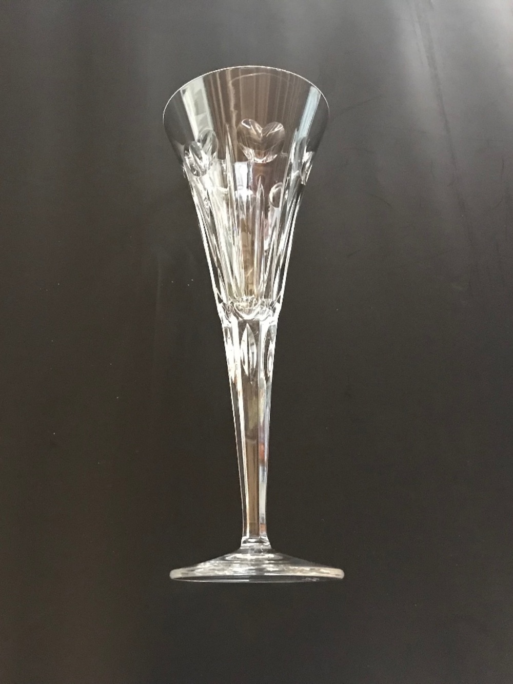 SINGLE Waterford Crystal 9.25” Champagne Toasting Flute - Millennium Love Heart